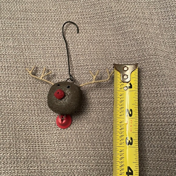 Metal Bell Reindeer Christmas Ornament with Antlers - Picture 4 of 8